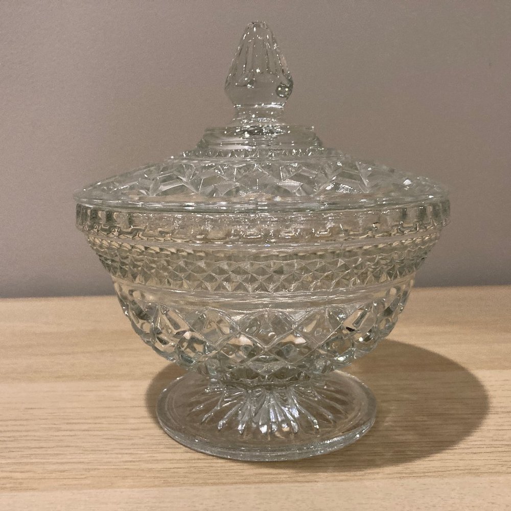 Vintage Wexford Covered Glass Dish